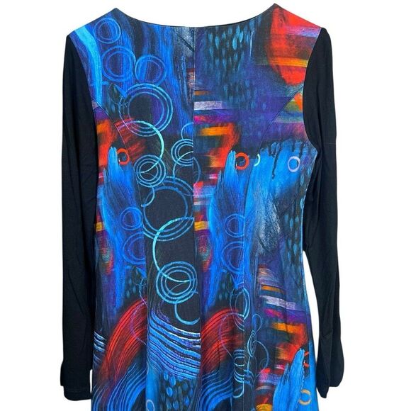 Simply Art By Dolcezza Dress Size Small Women’s Abstract Art To Wear Stretch - Picture 11 of 13
